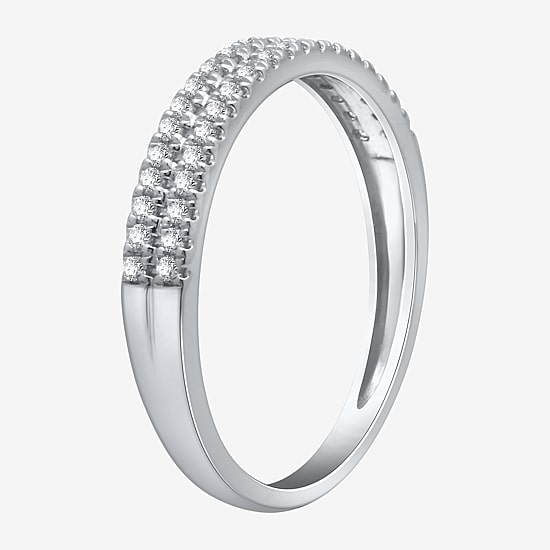 I Said Yes (H-I / I1) 1/4 CT. T.W. Lab Grown White Diamond Sterling Silver or 14K Gold Over Silver Anniversary Wedding Band