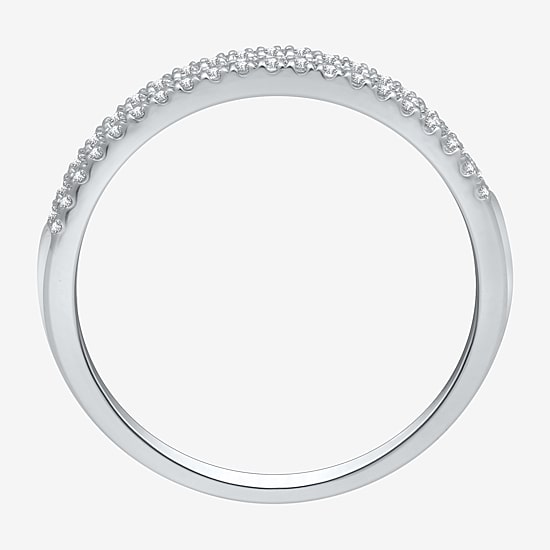 I Said Yes (H-I / I1) 1/4 CT. T.W. Lab Grown White Diamond Sterling Silver or 14K Gold Over Silver Anniversary Wedding Band