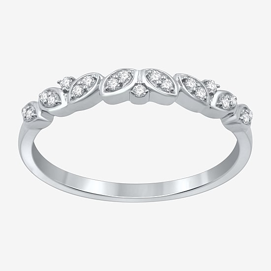 I Said Yes (H-I / I1) 1/10 CT. T.W. Lab Grown White Diamond Sterling Silver or 14K Gold Over Silver Wedding Band