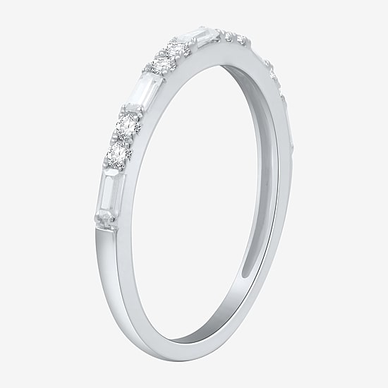 I Said Yes (H-I / I1) 1/3 CT. T.W. Lab Grown White Diamond Sterling Silver or 14K Gold Over Silver Wedding Band