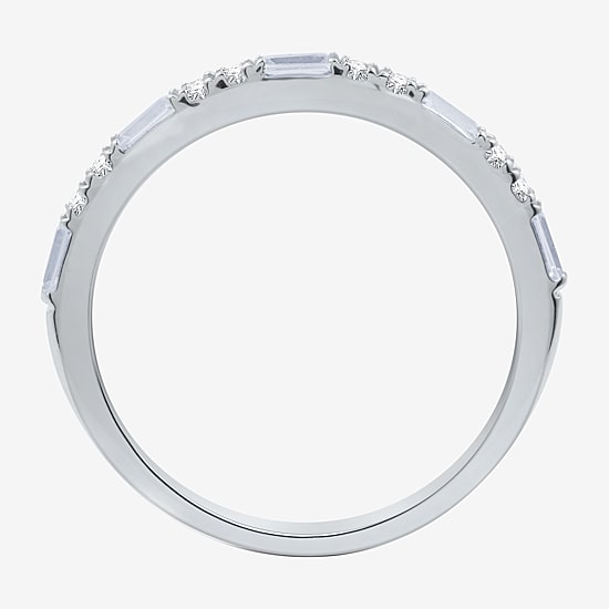 I Said Yes (H-I / I1) 1/3 CT. T.W. Lab Grown White Diamond Sterling Silver or 14K Gold Over Silver Wedding Band