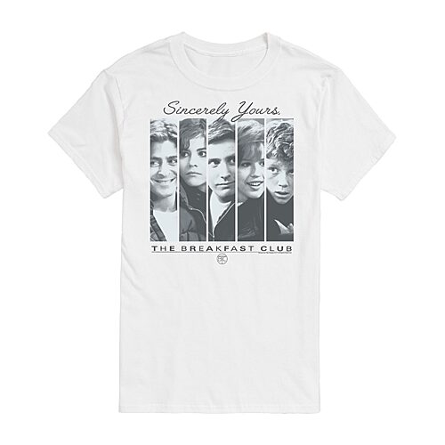 The Breakfast Club Mens Crew Neck Short Sleeve Regular Fit Graphic T-Shirt, X-large, White