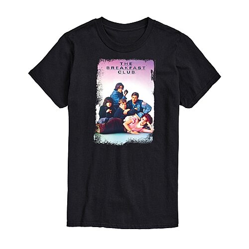 The Breakfast Club Mens Crew Neck Short Sleeve Regular Fit Graphic T-Shirt, X-large, Black