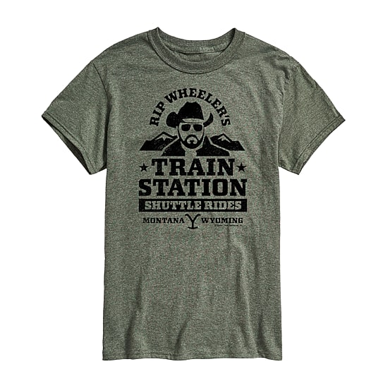 Yellowstone Mens Crew Neck Short Sleeve Regular Fit Graphic T-Shirt