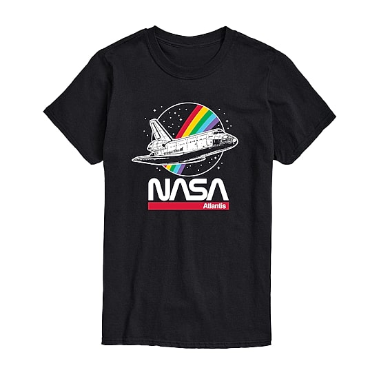 Nasa Mens Crew Neck Short Sleeve Regular Fit Graphic T-Shirt