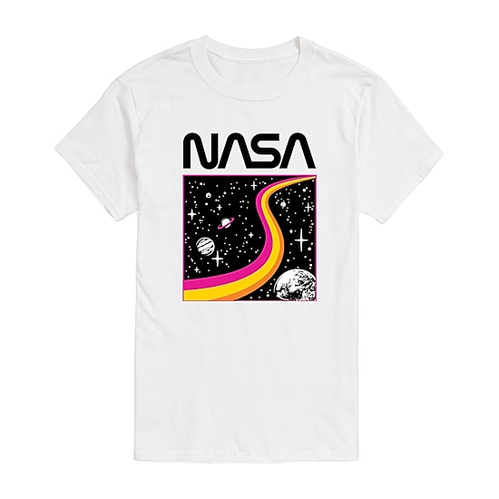 Nasa Mens Crew Neck Short Sleeve Regular Fit Graphic T-Shirt