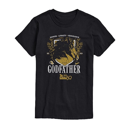 The Godfather Mens Crew Neck Short Sleeve Regular Fit Graphic T-Shirt