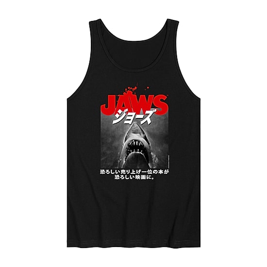 Jaws Mens Crew Neck Sleeveless Tank Top