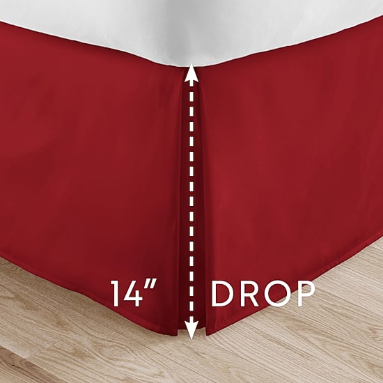 Casual Comfort Luxury Pleated 14" Hypoallergenic Wrinkle Resistant Bed Skirt