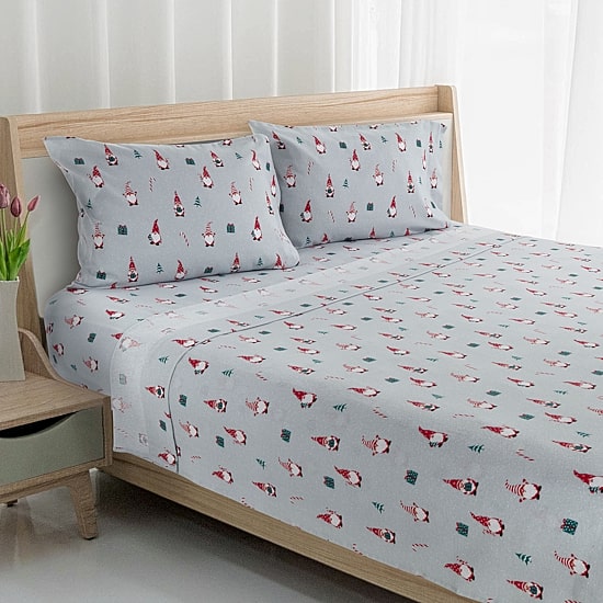 Avanti Gnome Sweet Flannel Sheet Set