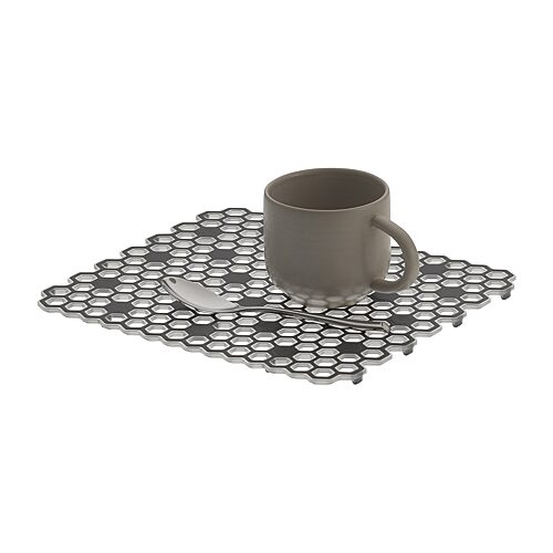 Spectrum Diversified Hexa Small Protector Sink Mat, One Size, Gray