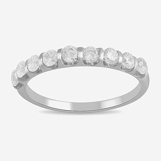 Womens 1/2 CT. T.W. Lab Grown White Diamond 10K Gold Wedding Band