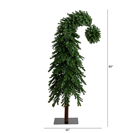 Nearly Natural Green Santa’S Hat 500 Led Lights And 1275 Bendable Branches 7 Foot Pre-Lit Fir Christmas Tree