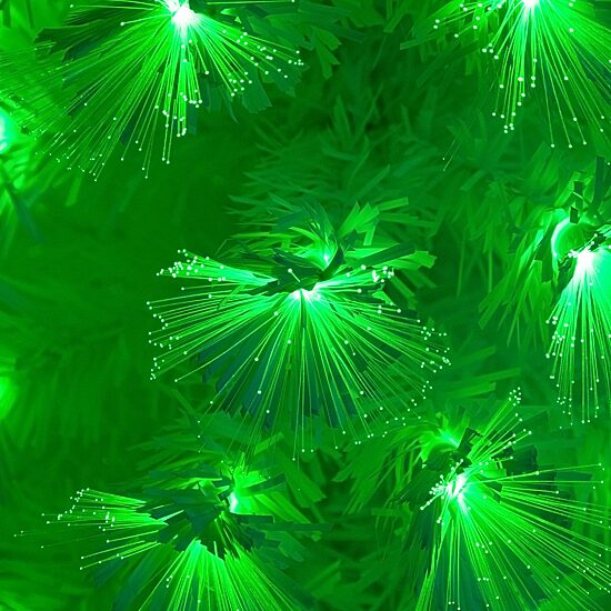 Nearly Natural Pre-Lit Fiber Optic Artificial White With Star Tree Topper 6 Foot Pre-Lit Fir Christmas Tree
