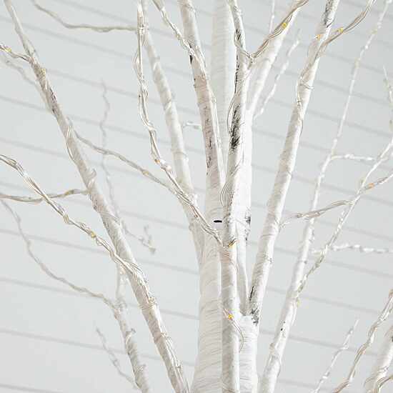 Nearly Natural 3ft Pre-Lit Artificial White Birch With 92 Warm White Led Lights 3 Foot Pre-Lit Birch Christmas Tree