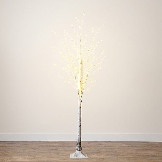 Nearly Natural 3ft Pre-Lit Artificial White Birch With 92 Warm White Led Lights 3 Foot Pre-Lit Birch Christmas Tree