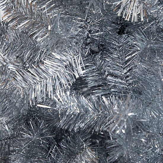 Nearly Natural Artificial Silver Tinsel Holiday Santa'S Hat With Star Topper 5 Foot Fir Christmas Tree