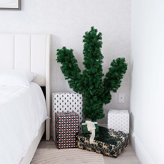 Nearly Natural 4ft Artificial Cactus 4 Foot Fir Christmas Tree