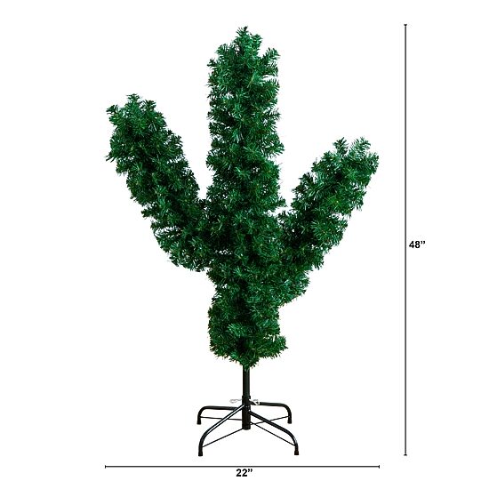 Nearly Natural 4ft Artificial Cactus 4 Foot Fir Christmas Tree
