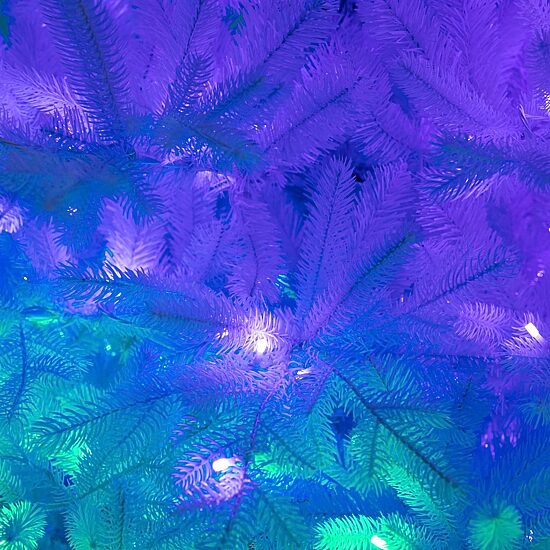 Nearly Natural 7ft Pre-Lit Artificial White California Spruce With 440 Color Changing Led Lights 7 Foot Pre-Lit Spruce Christmas Tree