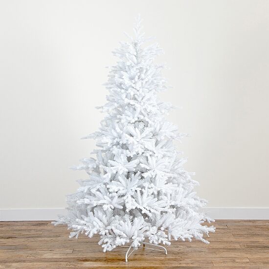 Nearly Natural 7ft Pre-Lit Artificial White California Spruce With 440 Color Changing Led Lights 7 Foot Pre-Lit Spruce Christmas Tree