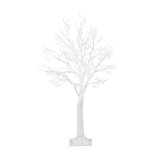 Nearly Natural Pre-Lit Artificial White Twig Tree With 160 Warm White Led Lights 4 Foot Pre-Lit Christmas Tree