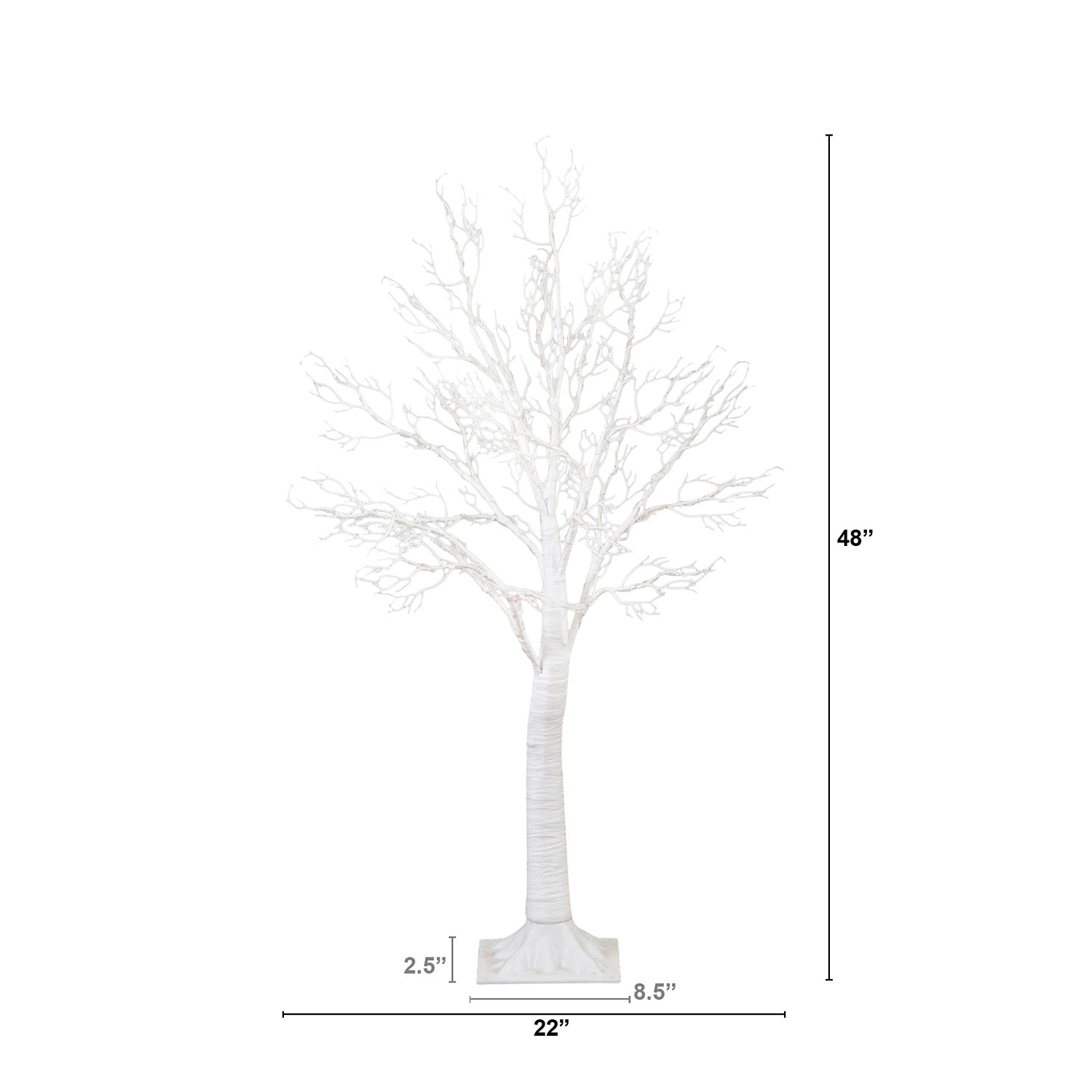 Nearly Natural Pre-Lit Artificial White Twig Tree With 160 Warm White Led Lights 4 Foot Pre-Lit Christmas Tree