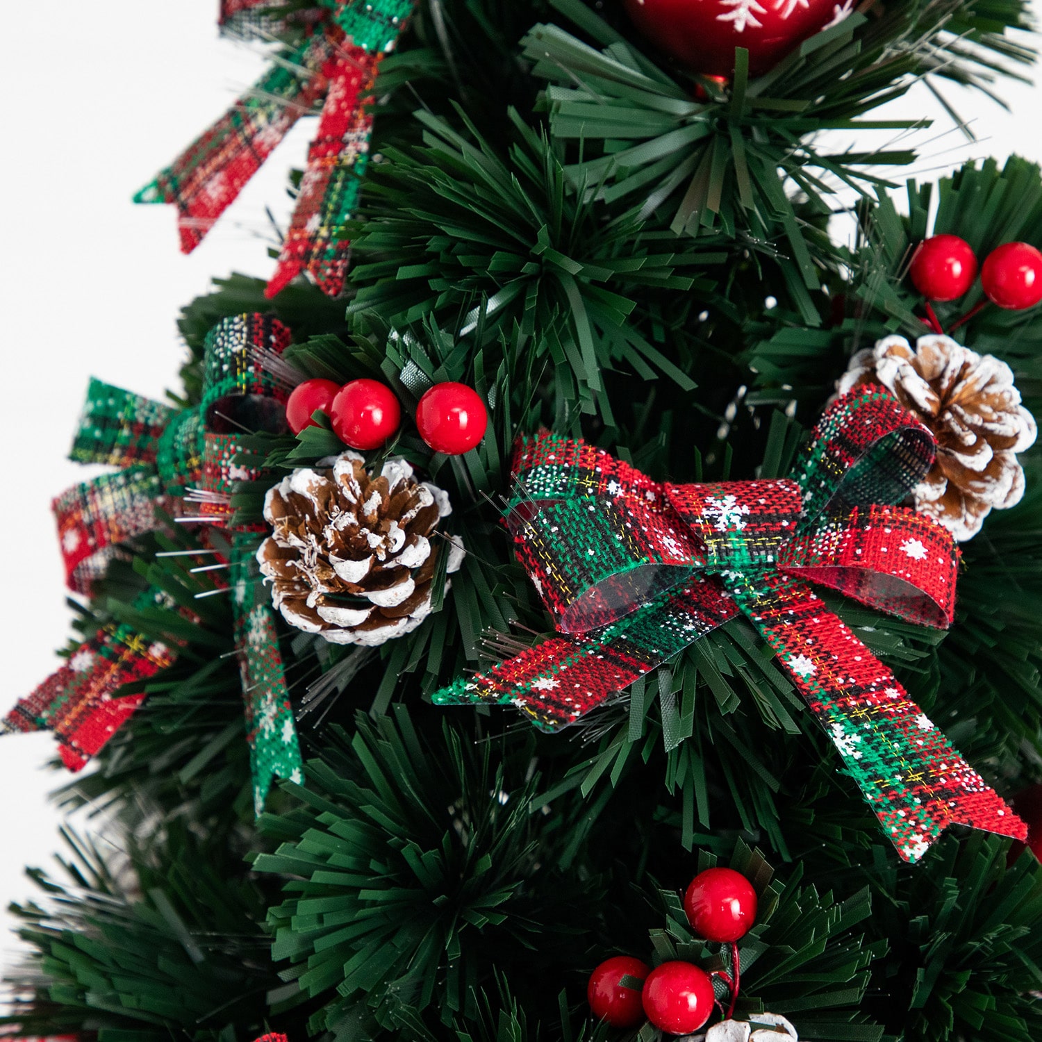 Nearly Natural 36in Pre-Lit Fiber Optic Cosmopolitan Star Topped Artificial  With Decorative Planter 3 Foot Pre-Lit Potted Fir Christmas Tree