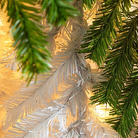 Nearly Natural Green And White Santa’S Hat  With 600 Led Lights And 1992 Bendable Branches 9 Foot Pre-Lit Fir Christmas Tree
