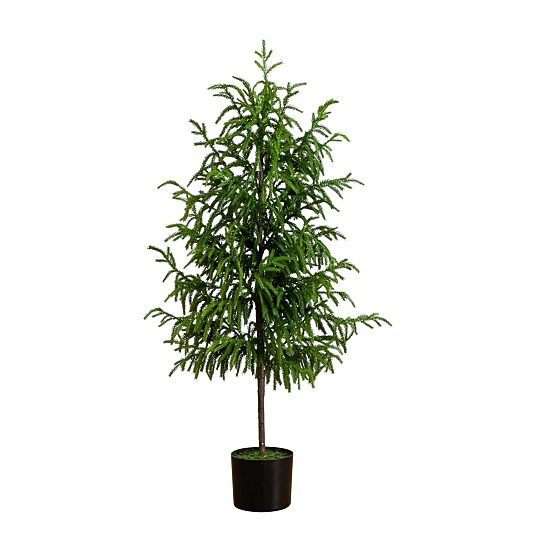 Nearly Natural Artificial Norfolk Pine 4 Foot Potted Pine Christmas Tree