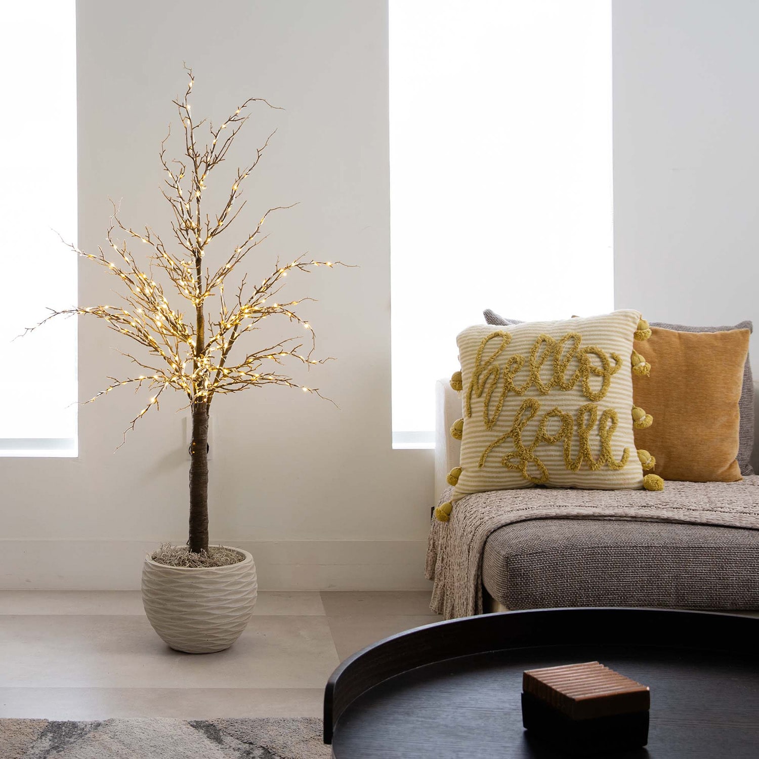 Nearly Natural 4ft Pre-Lit Artificial Twig With 240 Warm White Led Lights 4 Foot Pre-Lit Christmas Tree