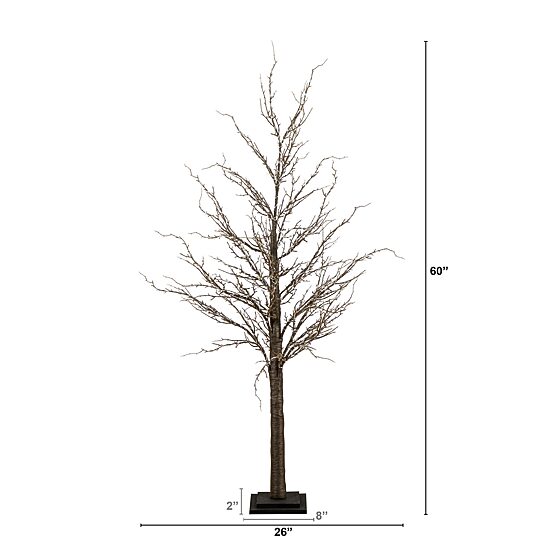 Nearly Natural 5ft Pre-Lit Artificial Twig With 360 Warm White Led Lights 5 Foot Pre-Lit Christmas Tree
