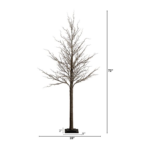 Nearly Natural 6ft Pre-Lit Artificial Twig With 480 Warm White Led Lights 6 Foot Pre-Lit Christmas Tree