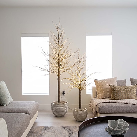 Nearly Natural 6ft Pre-Lit Artificial Twig With 480 Warm White Led Lights 6 Foot Pre-Lit Christmas Tree