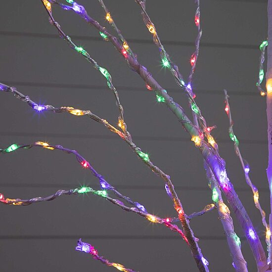 Nearly Natural Pre-Lit Artificial White Birch With 400 Color Changing Led Lights 6 Foot Pre-Lit Birch Christmas Tree