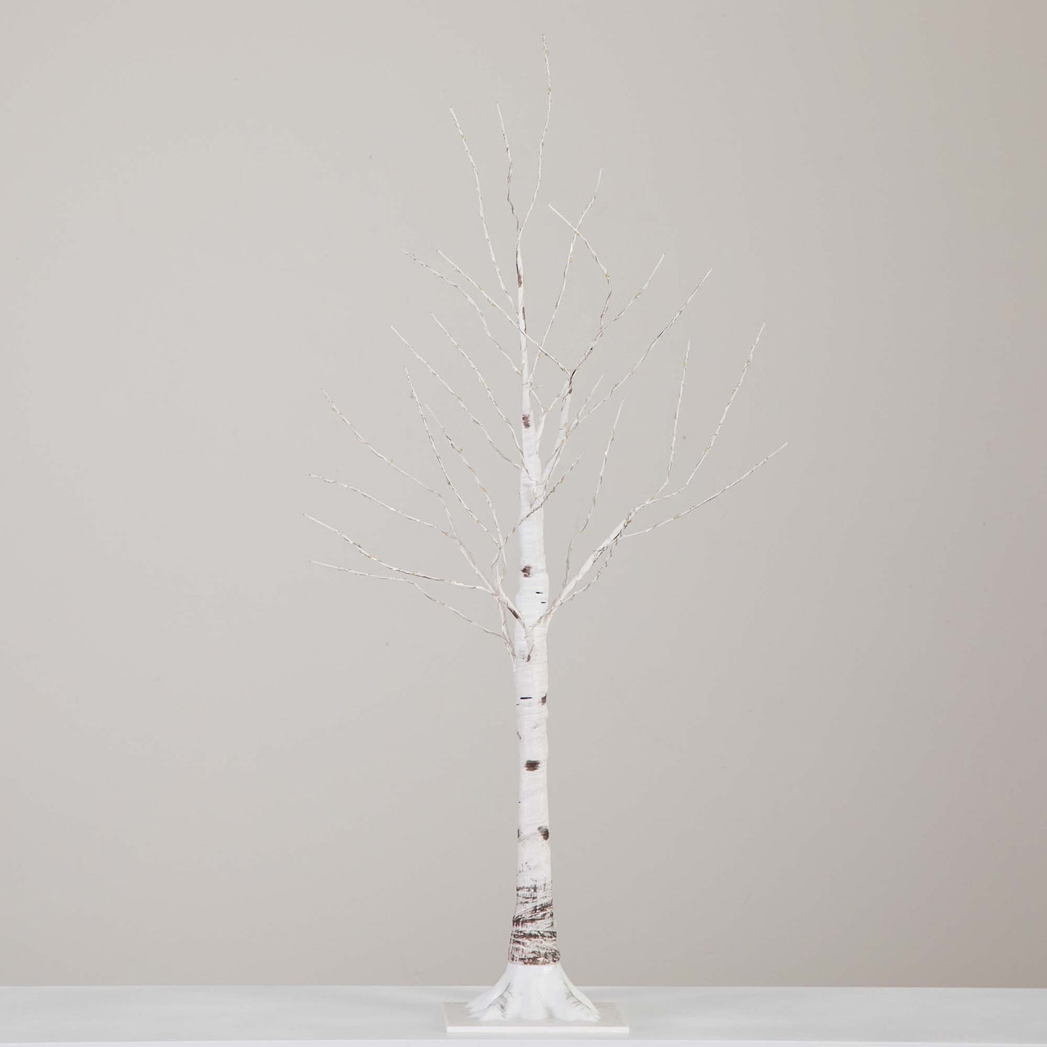 Nearly Natural 3ft Pre-Lit Artificial White Birch With 120 Warm White Led Lights 3 Foot Pre-Lit Birch Christmas Tree