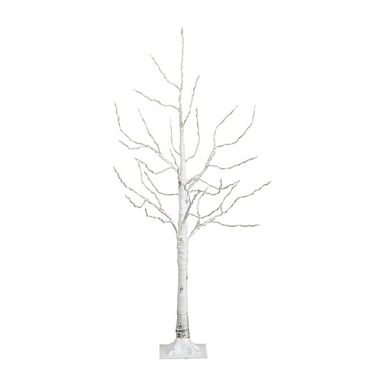 Nearly Natural 4ft Pre-Lit Artificial White Birch With 180 Warm White Led Lights 4 Foot Pre-Lit Birch Christmas Tree