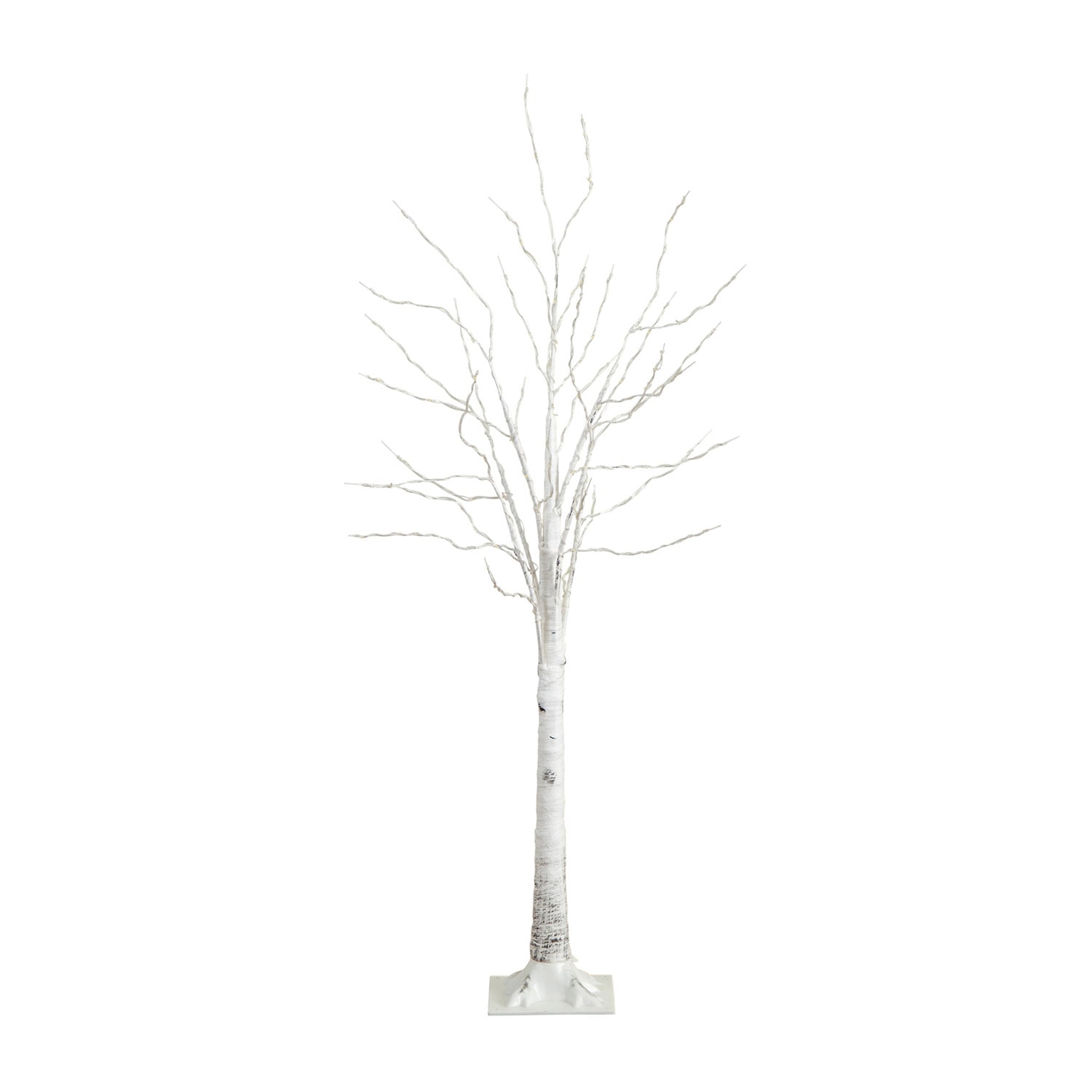 Nearly Natural 5ft Pre-Lit Artificial White Birch With 240 Warm White Led Lights 5 Foot Pre-Lit Birch Christmas Tree