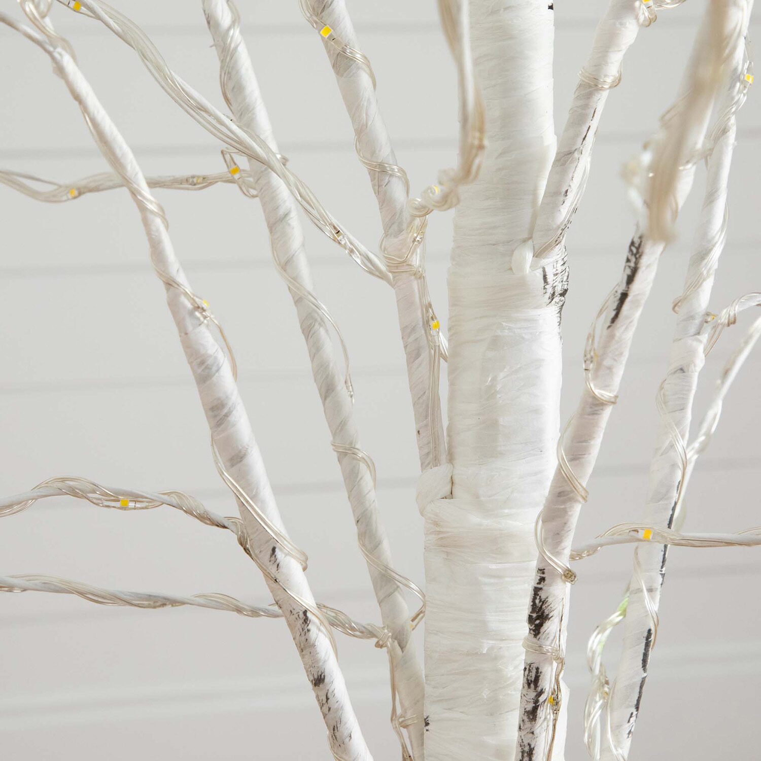 Nearly Natural 5ft Pre-Lit Artificial White Birch With 240 Warm White Led Lights 5 Foot Pre-Lit Birch Christmas Tree