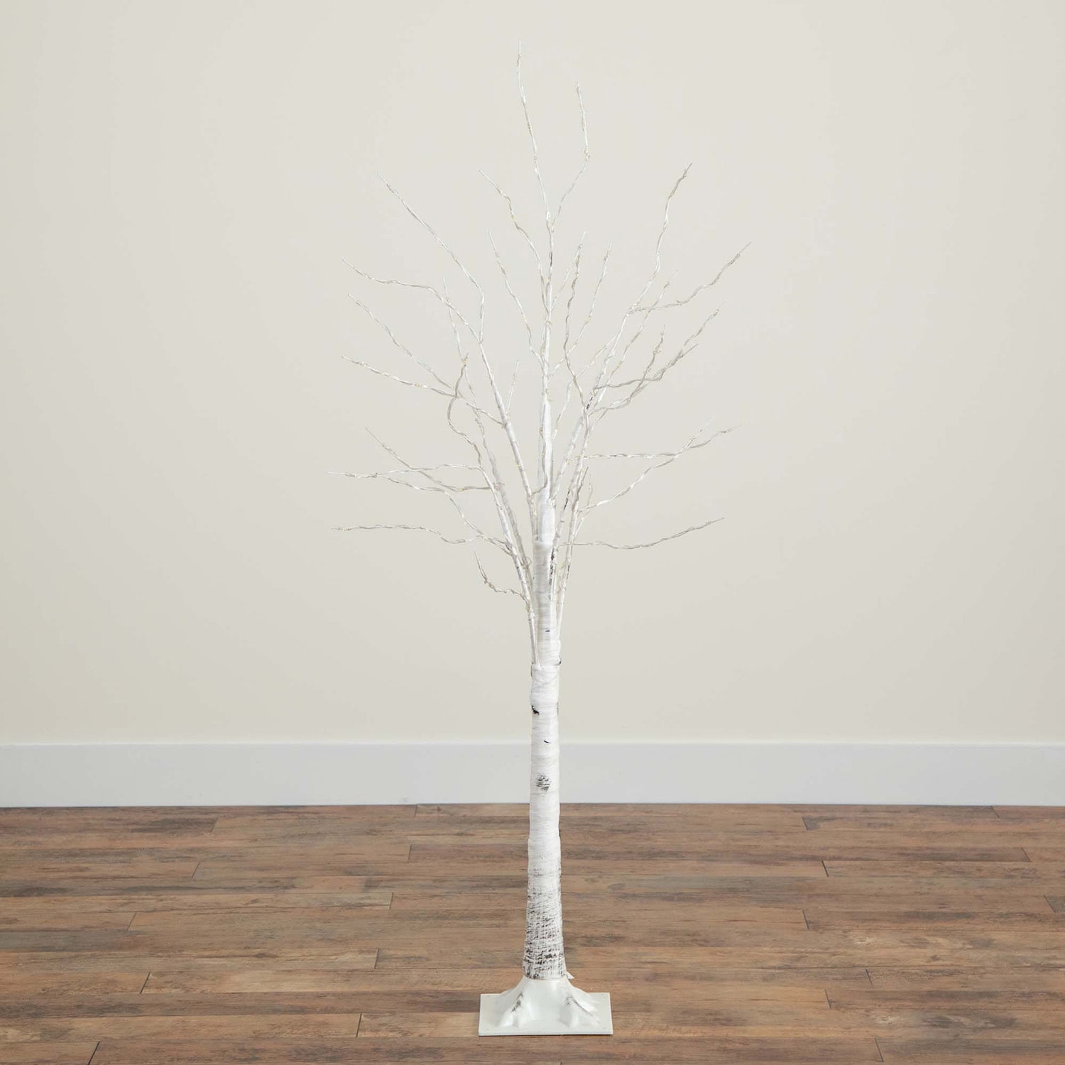 Nearly Natural 5ft Pre-Lit Artificial White Birch With 240 Warm White Led Lights 5 Foot Pre-Lit Birch Christmas Tree