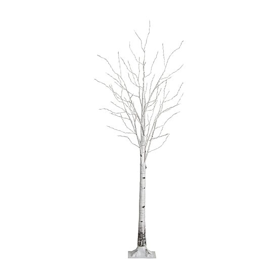 Nearly Natural 7ft Pre-Lit Artificial White Birch With 400 Warm White Led Lights 7 Foot Pre-Lit Birch Christmas Tree