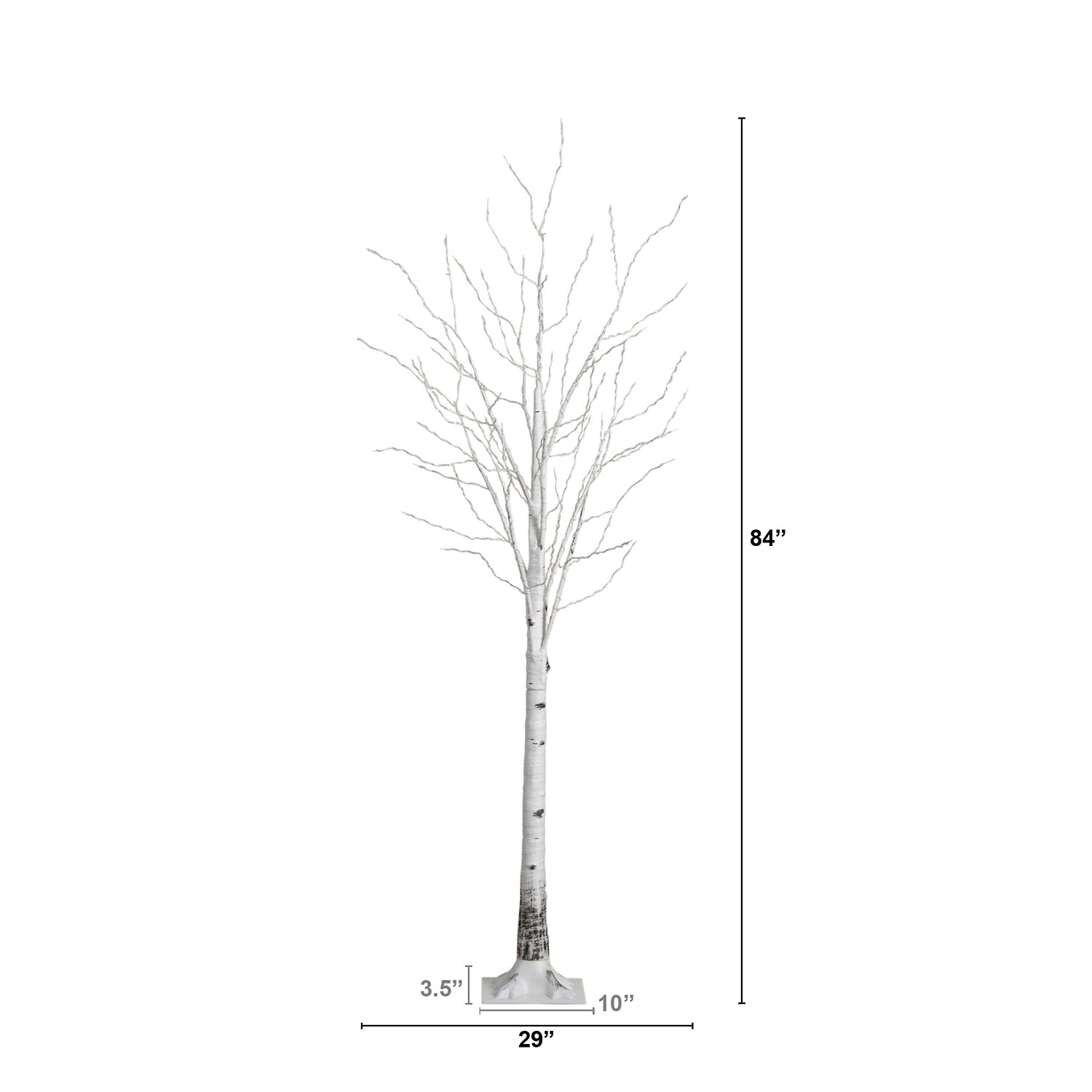 Nearly Natural 7ft Pre-Lit Artificial White Birch With 400 Warm White Led Lights 7 Foot Pre-Lit Birch Christmas Tree