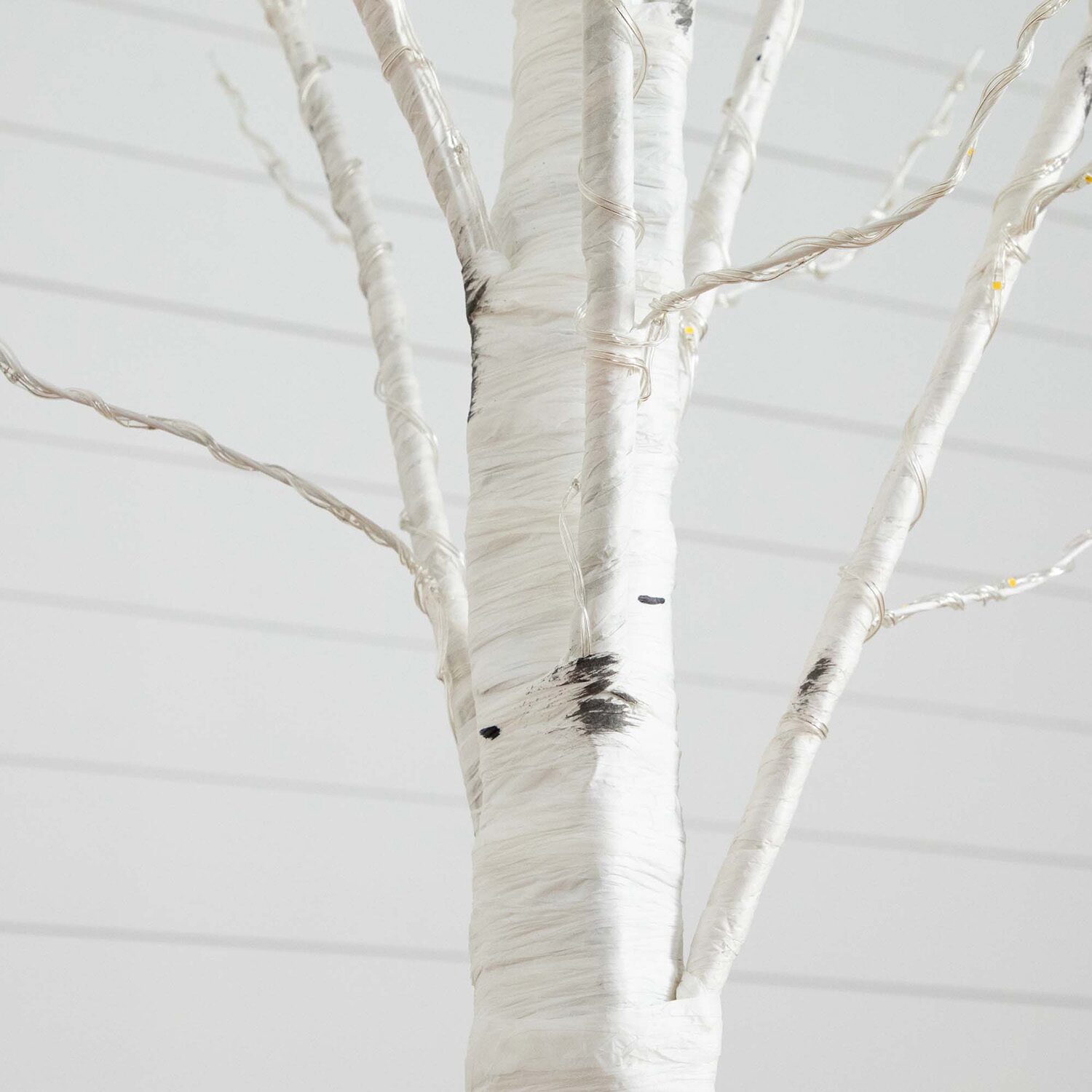 Nearly Natural 7ft Pre-Lit Artificial White Birch With 400 Warm White Led Lights 7 Foot Pre-Lit Birch Christmas Tree