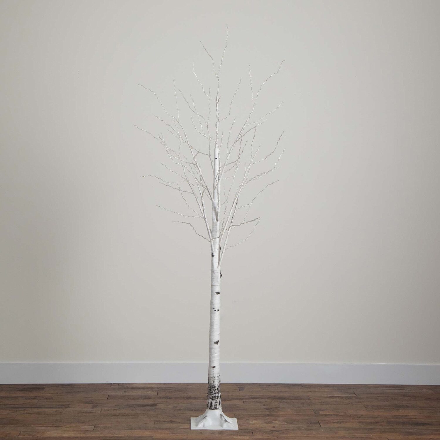 Nearly Natural 7ft Pre-Lit Artificial White Birch With 400 Warm White Led Lights 7 Foot Pre-Lit Birch Christmas Tree