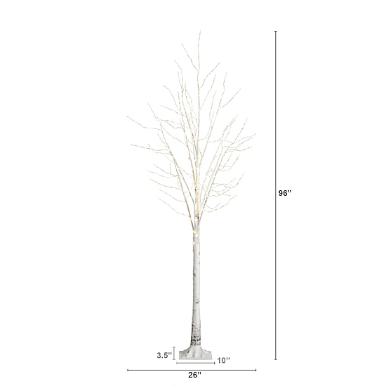 Nearly Natural 8ft Pre-Lit Artificial With 500 Warm White Led Lights Christmas Tree