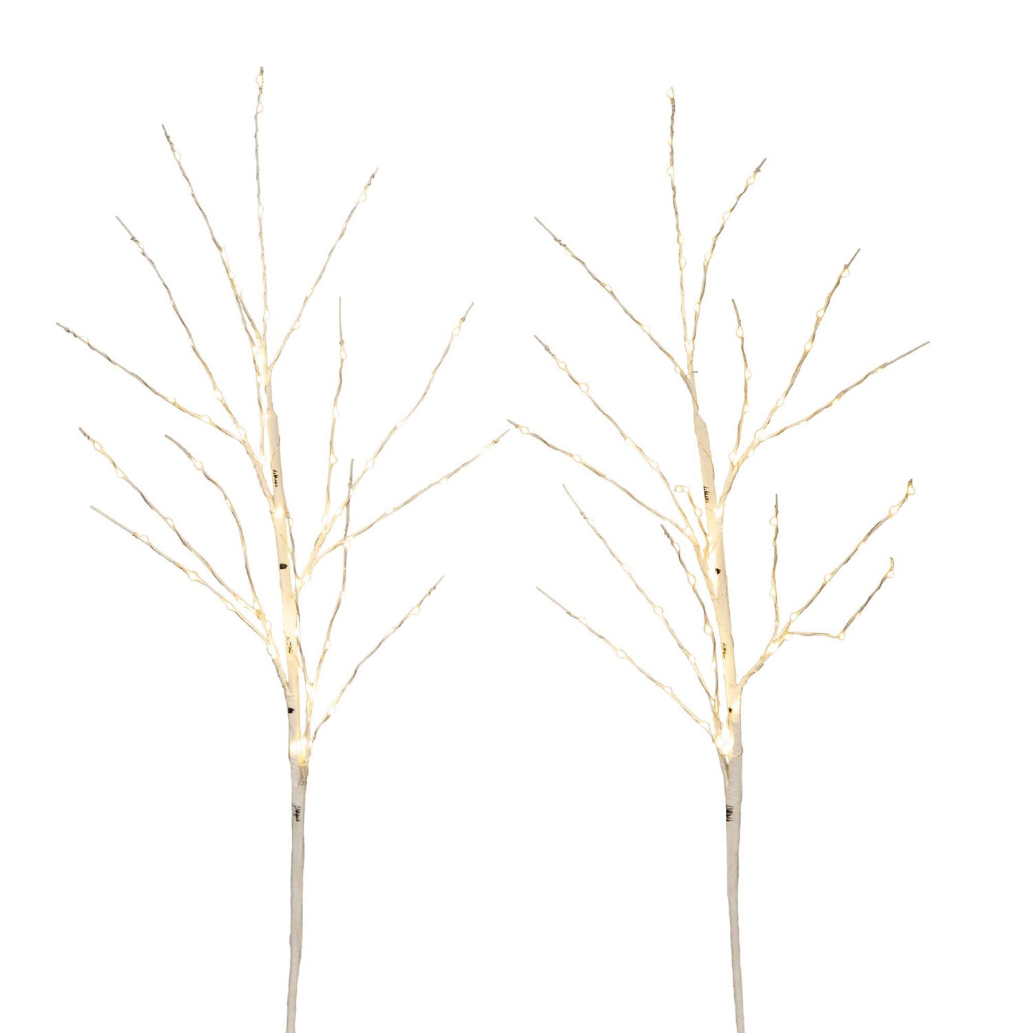 Nearly Natural 36in Pre-Lit Artificial White Birch Branches With 150 Warm White Led Lights 3 Foot Pre-Lit Birch Christmas Tree