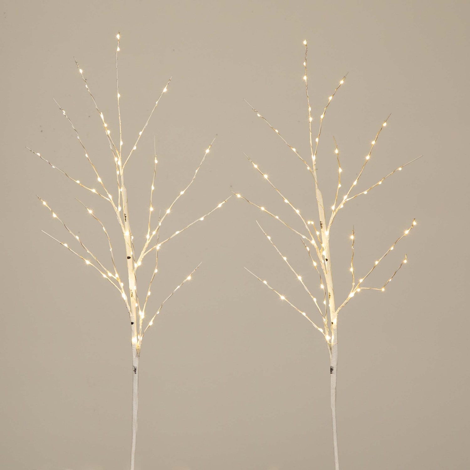 Nearly Natural 36in Pre-Lit Artificial White Birch Branches With 150 Warm White Led Lights 3 Foot Pre-Lit Birch Christmas Tree