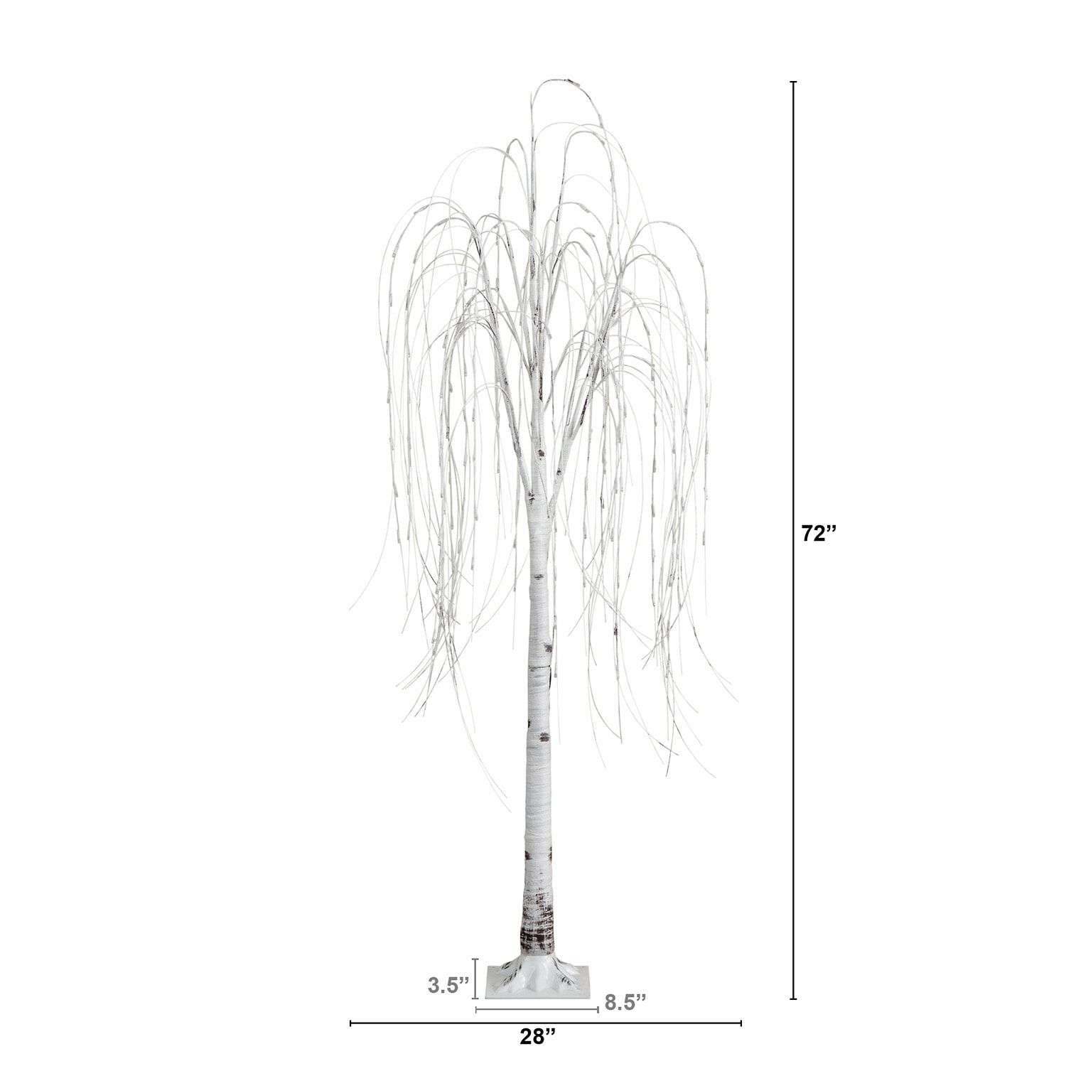 Nearly Natural Pre-Lit Artificial Weeping Willow  With 160 Warm White Led Lights 6 Foot Pre-Lit Willow Christmas Tree