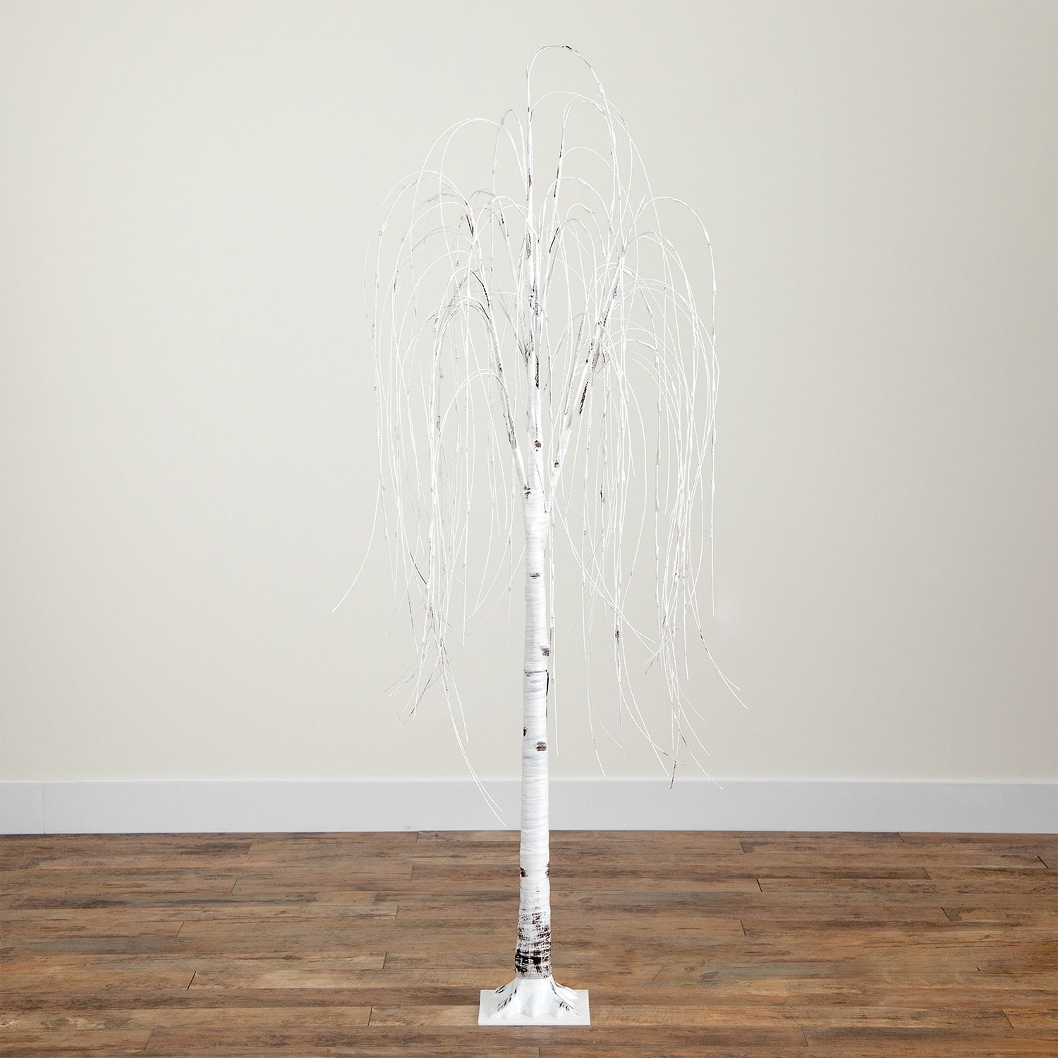 Nearly Natural Pre-Lit Artificial Weeping Willow  With 160 Warm White Led Lights 6 Foot Pre-Lit Willow Christmas Tree