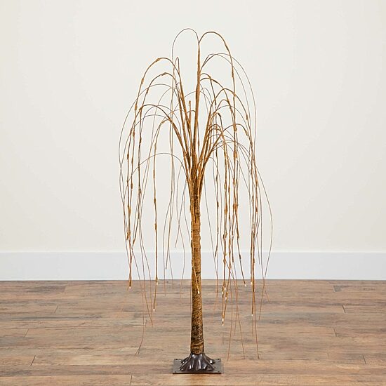 Nearly Natural 4ft Pre-Lit Artificial Willow  With 120 Warm White Led Lights 4 Foot Pre-Lit Willow Christmas Tree